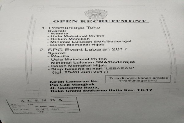 LOKER PIA CAP MANGKOK