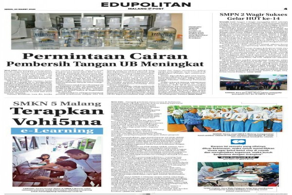 SMKN 5 MALANG TERAPKAN VOHI5MA ELEARNING