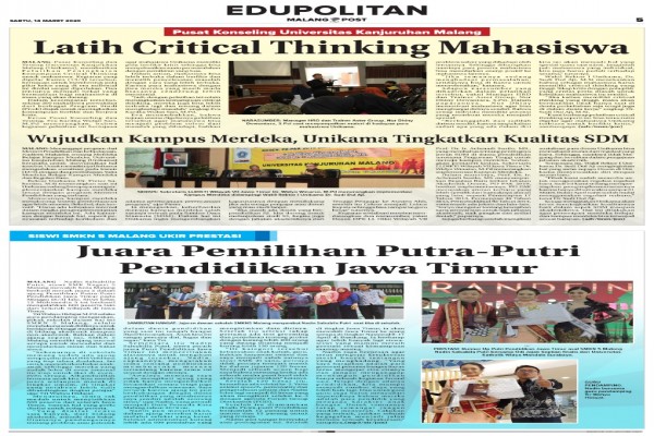 Siswi SMKN 5 Malang Raih Juara Pemilihan Putra-Putri Pendidikan Jawa Timur